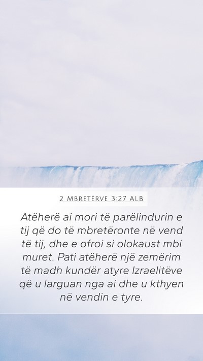 2 Mbretërve 3:27 ALB Bible Verse Image