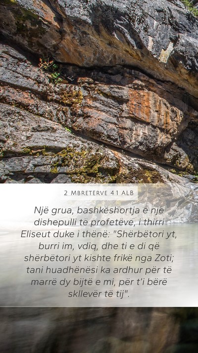 2 Mbretërve 4:1 ALB Bible Verse Image