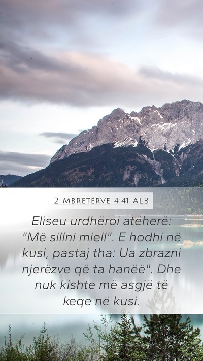 2 Mbretërve 4:41 ALB Bible Verse Image