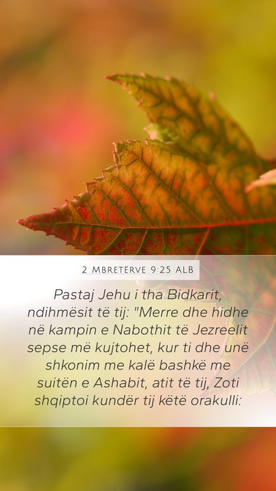 2 Mbretërve 9:25 ALB Bible Verse Image