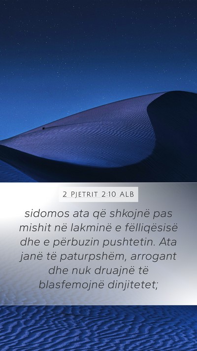 2 Pjetrit 2:10 ALB Bible Verse Image