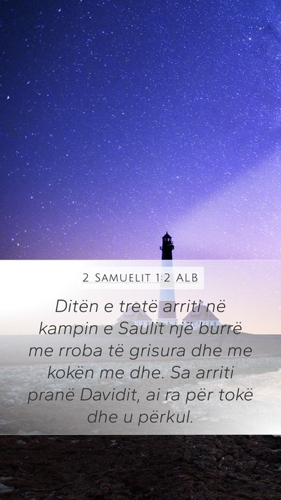 2 Samuelit 1:2 ALB Bible Verse Image