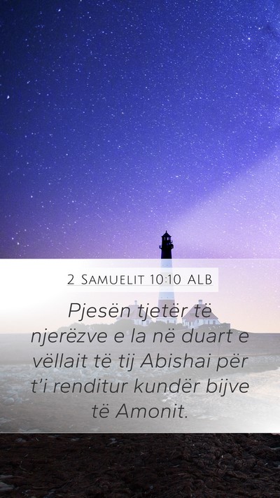 2 Samuelit 10:10 ALB Bible Verse Image