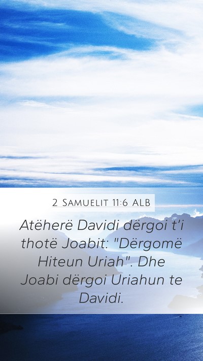 2 Samuelit 11:6 ALB Bible Verse Image