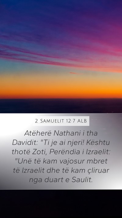 2 Samuelit 12:7 ALB Bible Verse Image