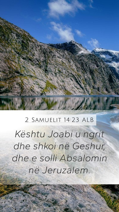 2 Samuelit 14:23 ALB Bible Verse Image
