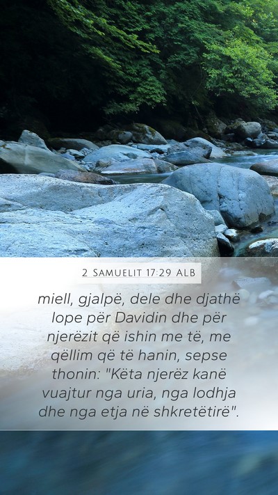 2 Samuelit 17:29 ALB Bible Verse Image