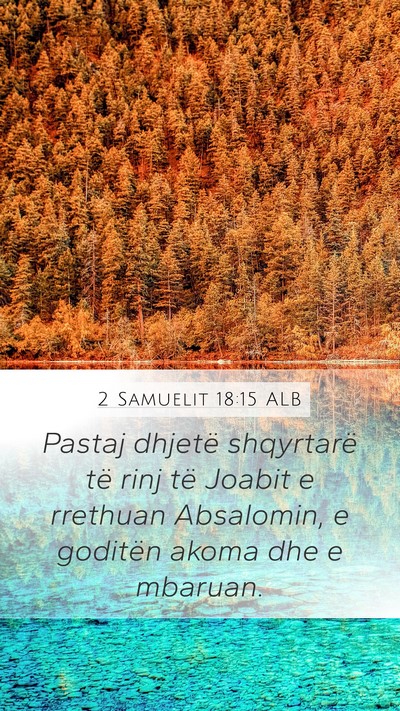 2 Samuelit 18:15 ALB Bible Verse Image