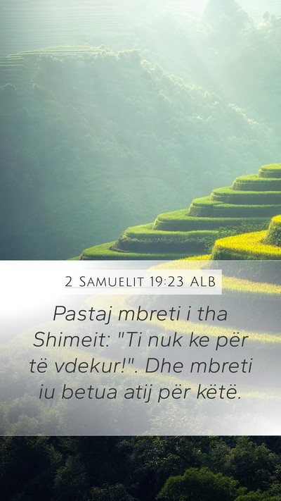 2 Samuelit 19:23 ALB Bible Verse Image