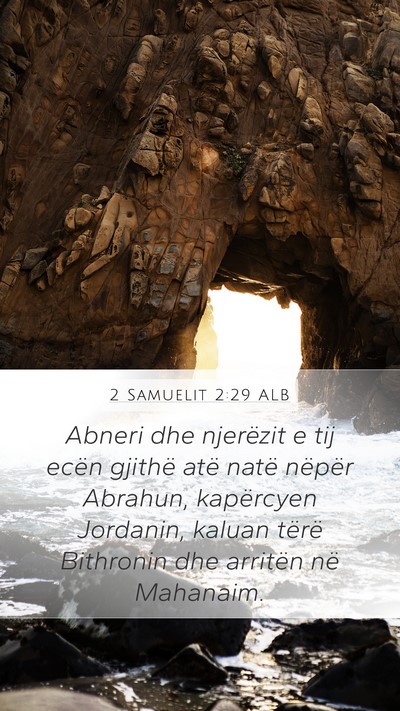 2 Samuelit 2:29 ALB Bible Verse Image