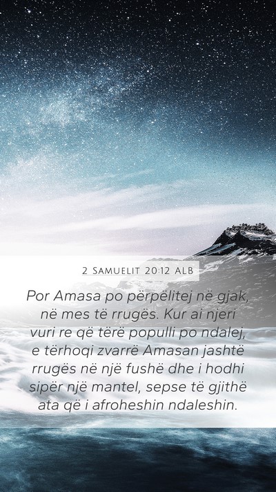 2 Samuelit 20:12 ALB Bible Verse Image