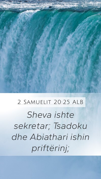 2 Samuelit 20:25 ALB Bible Verse Image