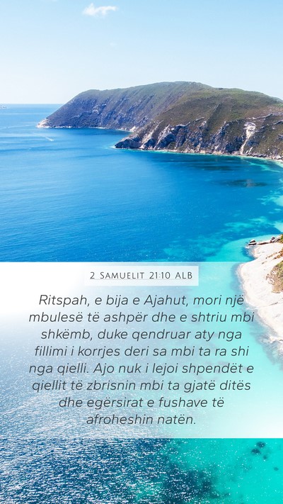 2 Samuelit 21:10 ALB Bible Verse Image