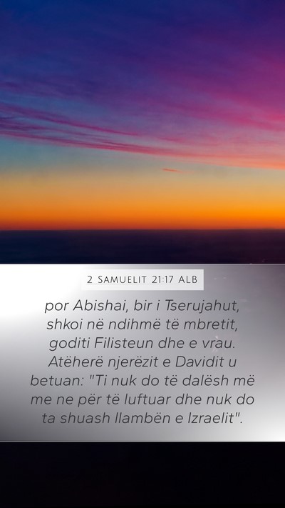 2 Samuelit 21:17 ALB Bible Verse Image