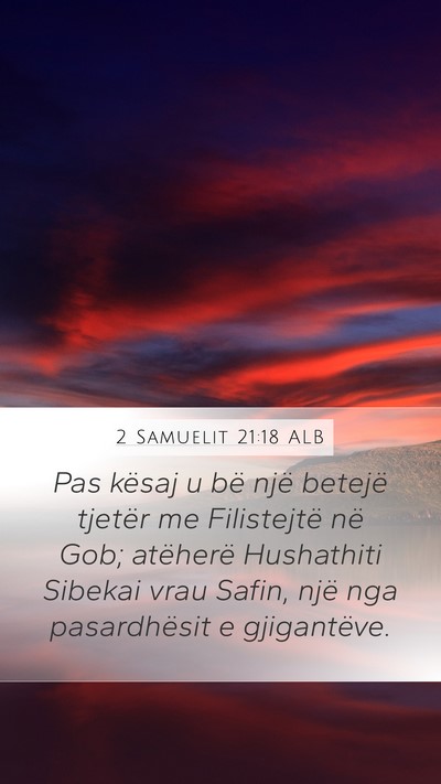 2 Samuelit 21:18 ALB Bible Verse Image