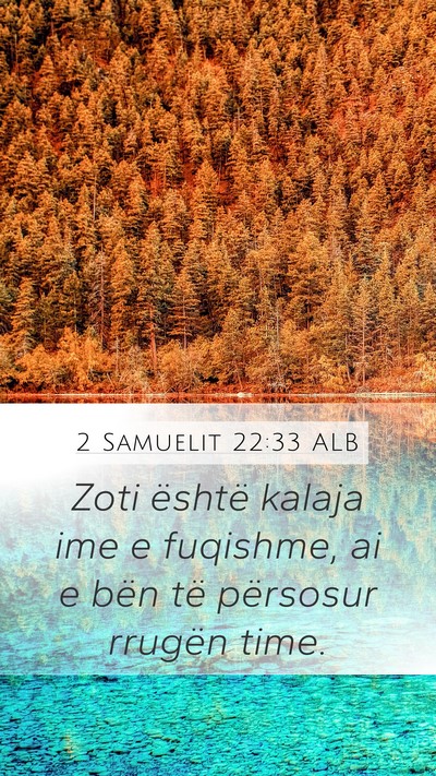 2 Samuelit 22:33 ALB Bible Verse Image
