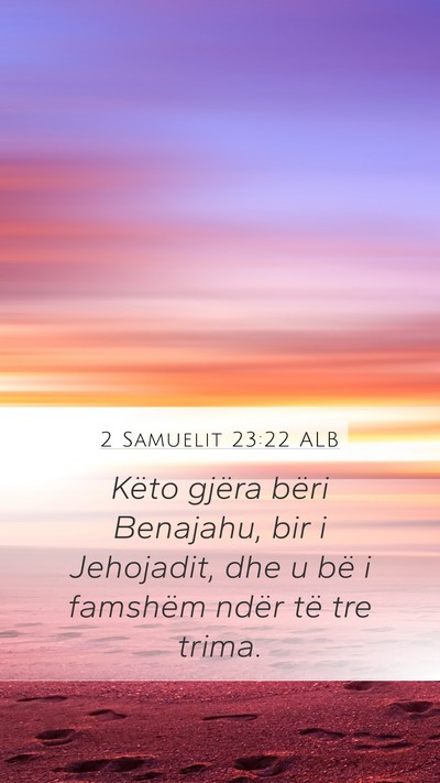 2 Samuelit 23:22 ALB Bible Verse Image