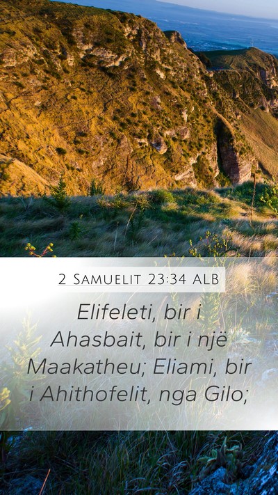 2 Samuelit 23:34 ALB Bible Verse Image