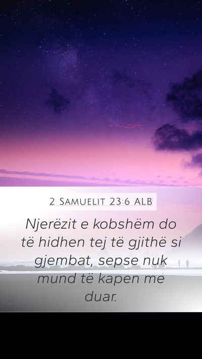 2 Samuelit 23:6 ALB Bible Verse Image