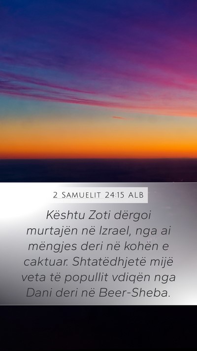 2 Samuelit 24:15 ALB Bible Verse Image