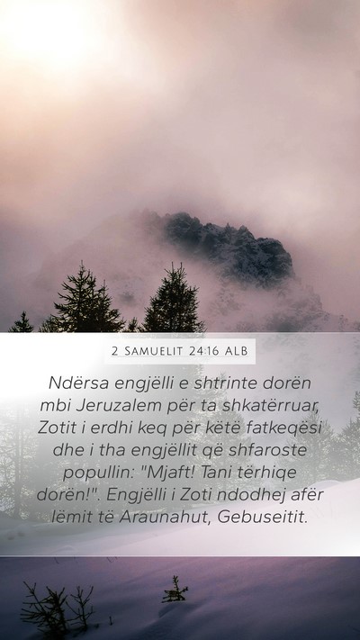 2 Samuelit 24:16 ALB Bible Verse Image