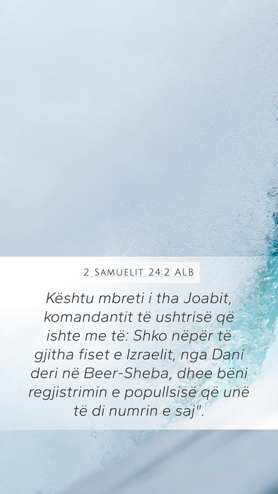 2 Samuelit 24:2 ALB Bible Verse Image