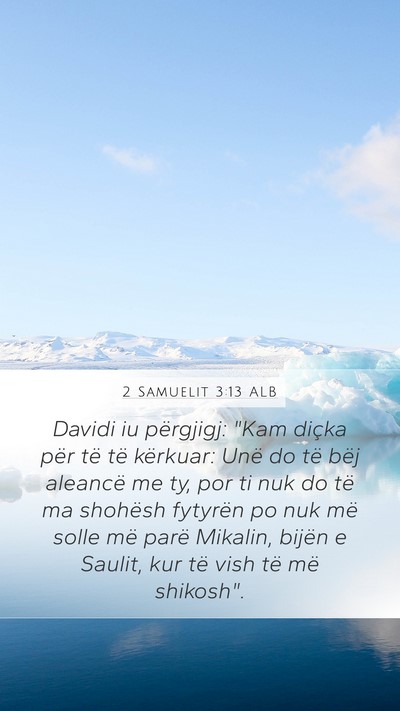 2 Samuelit 3:13 ALB Bible Verse Image