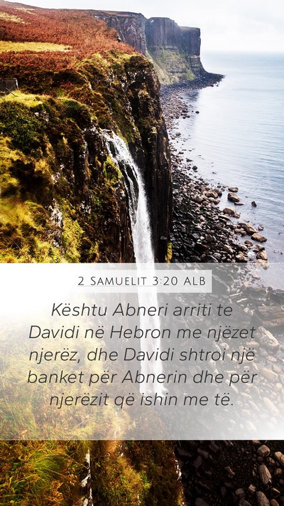2 Samuelit 3:20 ALB Bible Verse Image
