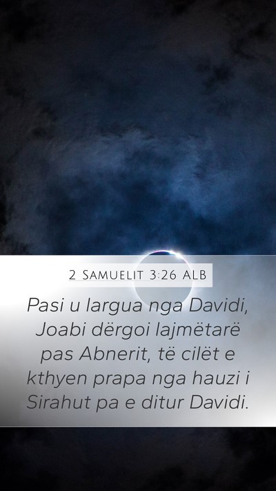 2 Samuelit 3:26 ALB Bible Verse Image