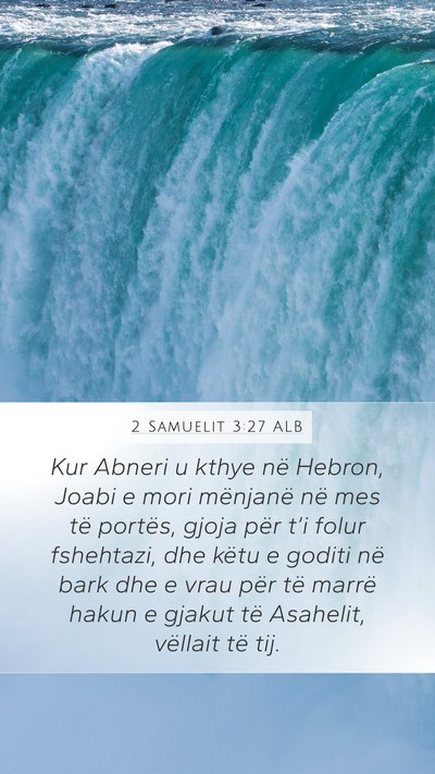 2 Samuelit 3:27 ALB Bible Verse Image