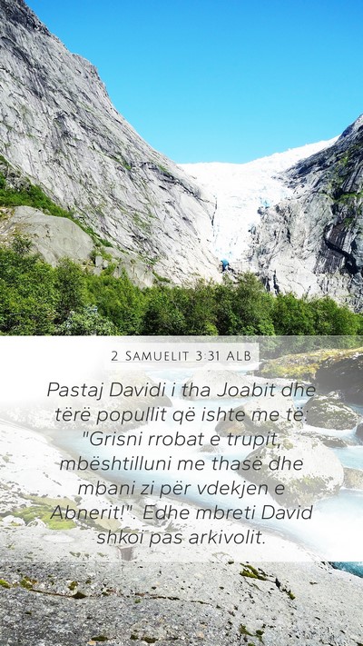 2 Samuelit 3:31 ALB Bible Verse Image