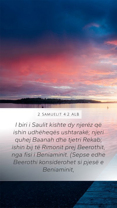 2 Samuelit 4:2 ALB Bible Verse Image