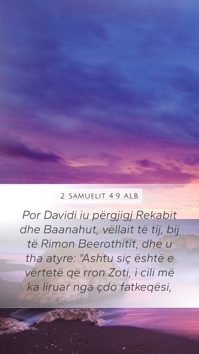 2 Samuelit 4:9 ALB Bible Verse Image