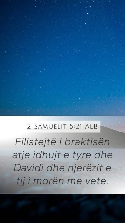 2 Samuelit 5:21 ALB Bible Verse Image