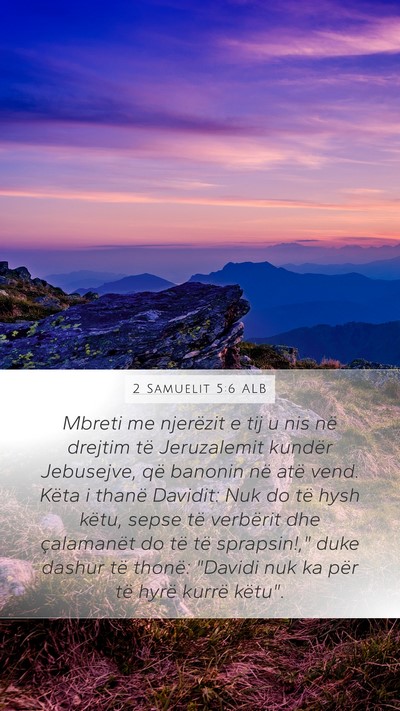 2 Samuelit 5:6 ALB Bible Verse Image