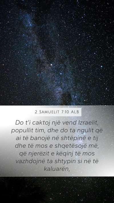 2 Samuelit 7:10 ALB Bible Verse Image