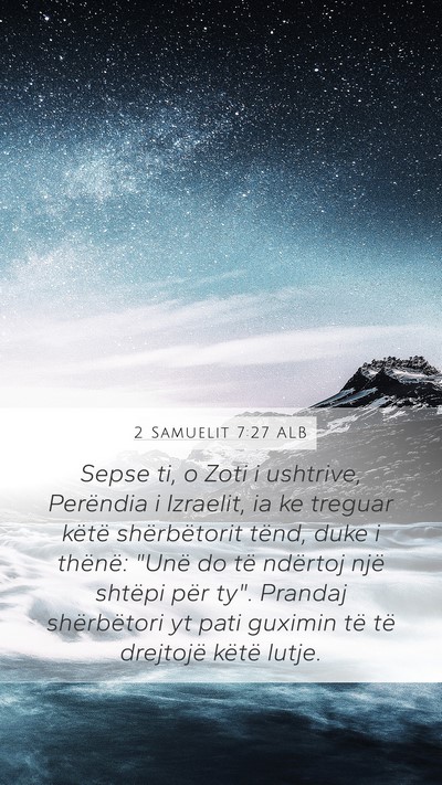 2 Samuelit 7:27 ALB Bible Verse Image