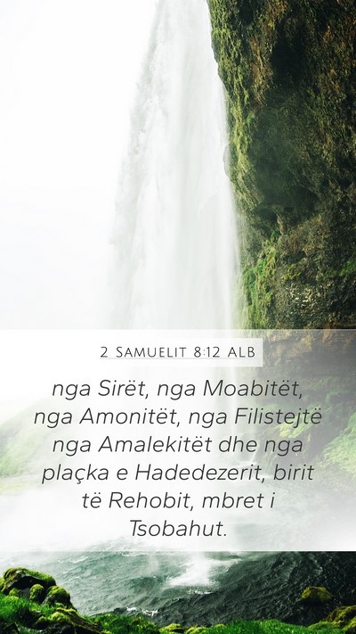2 Samuelit 8:12 ALB Bible Verse Image