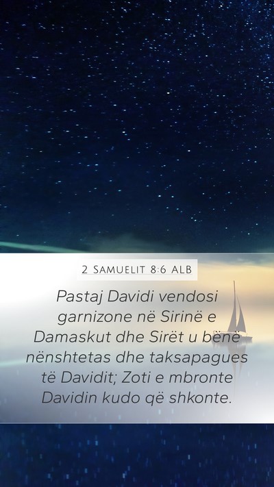2 Samuelit 8:6 ALB Bible Verse Image