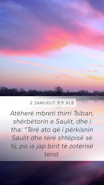 2 Samuelit 9:9 ALB Bible Verse Image