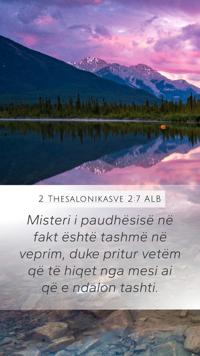 2 Thesalonikasve 2:7 ALB Bible Verse Image
