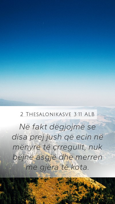 2 Thesalonikasve 3:11 ALB Bible Verse Image