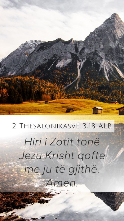 2 Thesalonikasve 3:18 ALB Bible Verse Image