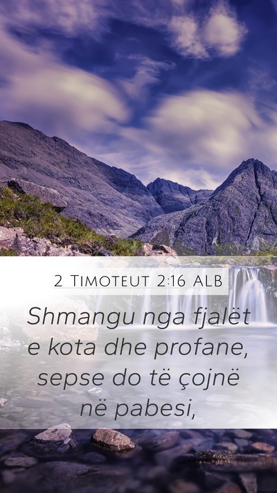 2 Timoteut 2:16 ALB Bible Verse Image