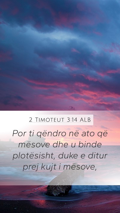 2 Timoteut 3:14 ALB Bible Verse Image