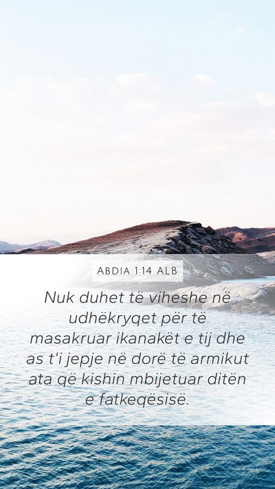 Abdia 1:14 ALB Bible Verse Image