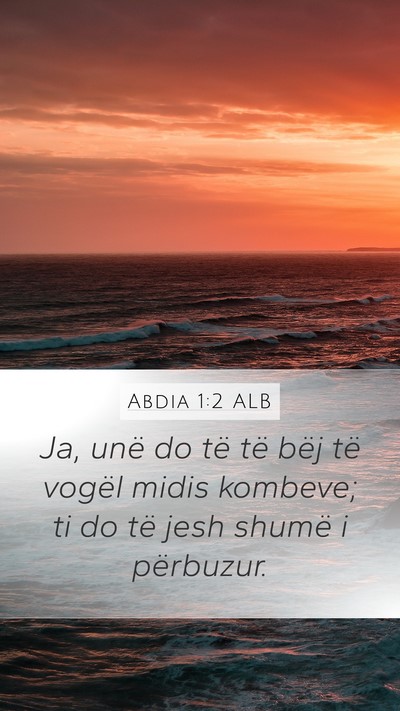 Abdia 1:2 ALB Bible Verse Image