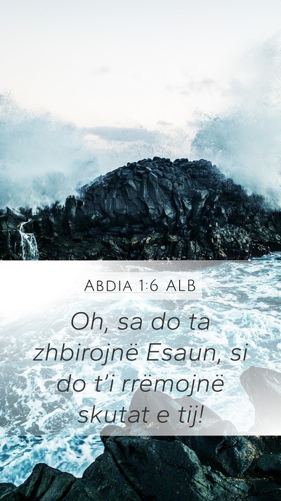 Abdia 1:6 ALB Bible Verse Image