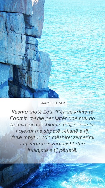 Amosi 1:11 ALB Bible Verse Image
