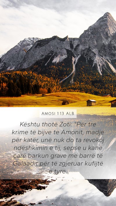 Amosi 1:13 ALB Bible Verse Image